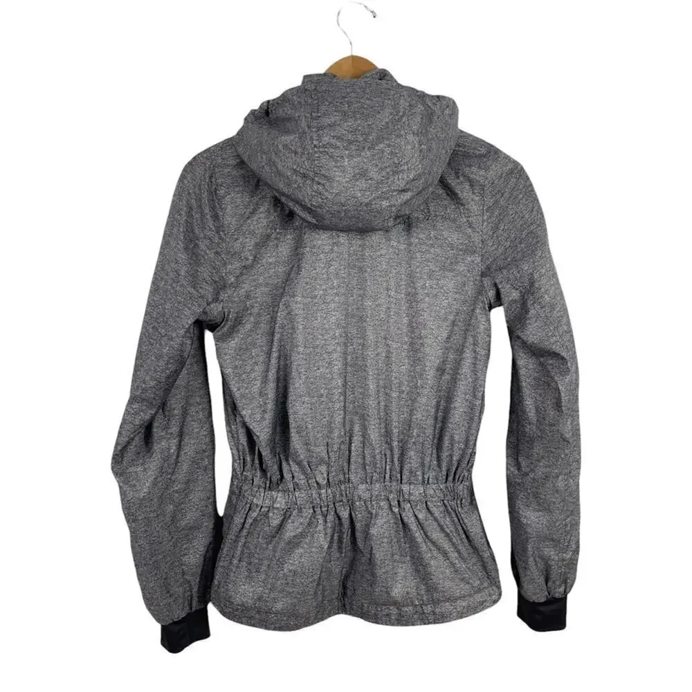H&M Kids Sport Lightweight Windbreaker Gray Jacket Full Zip Cinched Back 12-13Y